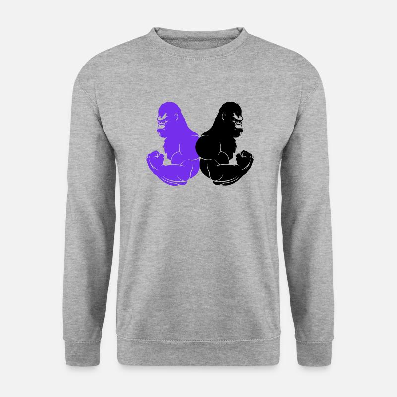 gorilla - Unisex Pullover - Weißgrau meliert