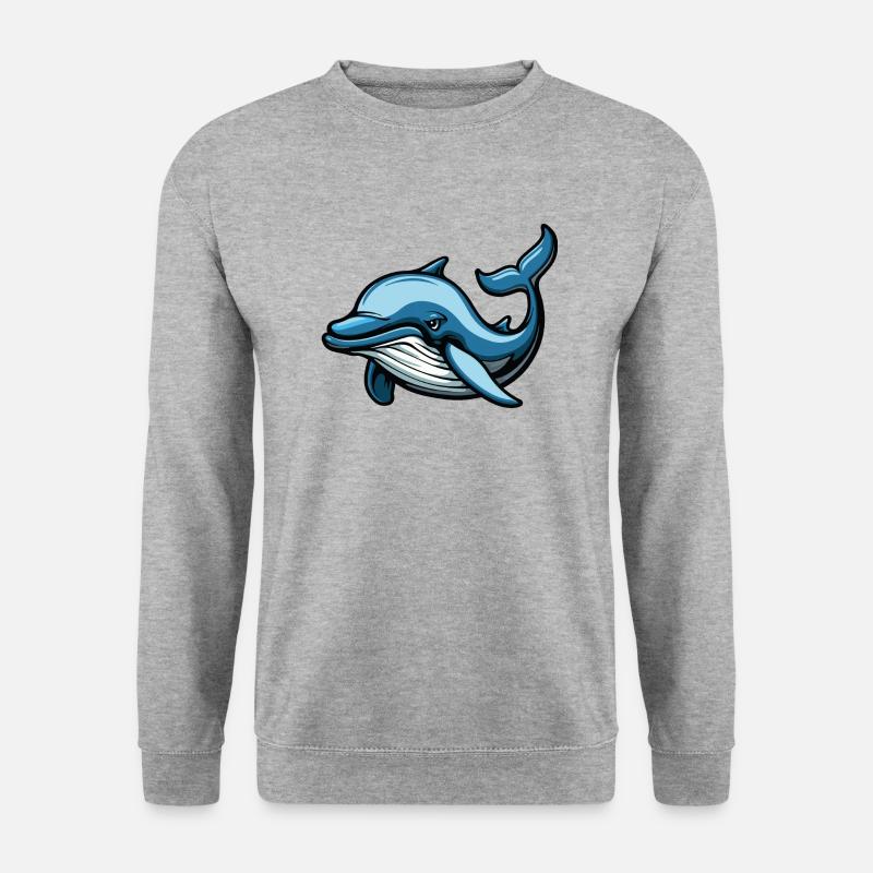 Delfin Comic - Unisex Sweatshirt - salt & pepper