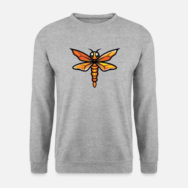 libelle - Unisex Pullover - Weißgrau meliert
