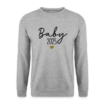 Baby 2025 - Unisex Sweatshirt - salt & pepper - Front - Alina (178cm) & Michal (187cm)
