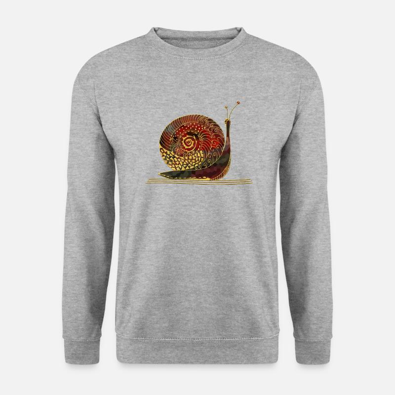 Schnecke - Unisex Pullover - Weißgrau meliert