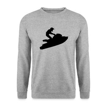 Jet ski - Sweat-shirt Unisexe - gris chiné - Devant - Alina (178cm) & Michal (187cm)
