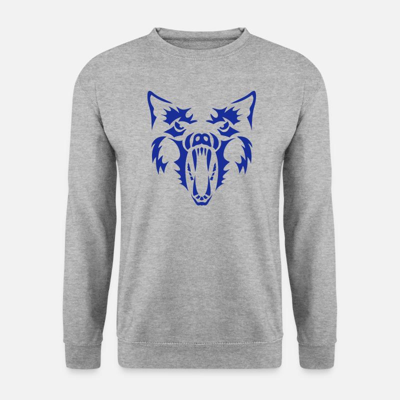 Wolf Werwolf Werwolf 3 - Unisex Pullover - Weißgrau meliert