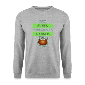 Mate Thé Amérique du Sud Brésil Argentine Love - Sweat-shirt Unisexe - gris chiné - Devant - Alina (178cm) & Michal (187cm)
