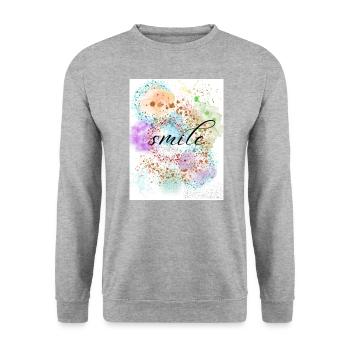 Unisex Premium T-shirt - Unisex Pullover - Weißgrau meliert - Vorne - Alina (178cm) & Michal (187cm)