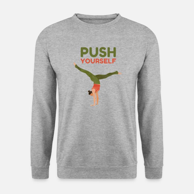 Push Yourself - Unisex Pullover - Weißgrau meliert