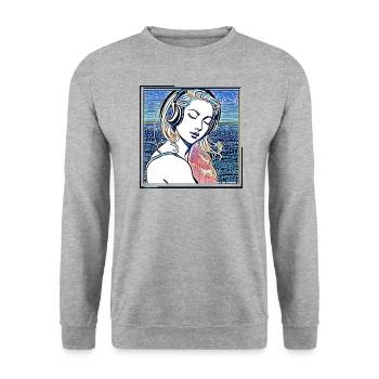Men's Collection | Online Mode - Unisex Sweatshirt - salt & pepper - Front - Alina (178cm) & Michal (187cm)