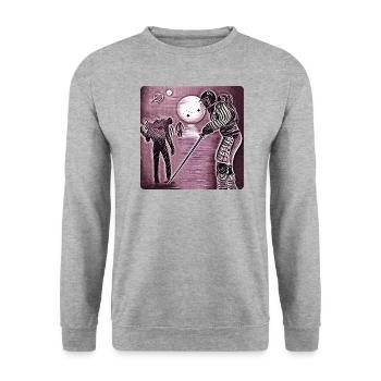 Men's Collection | Online Mode - Unisex Sweatshirt - salt & pepper - Front - Alina (178cm) & Michal (187cm)