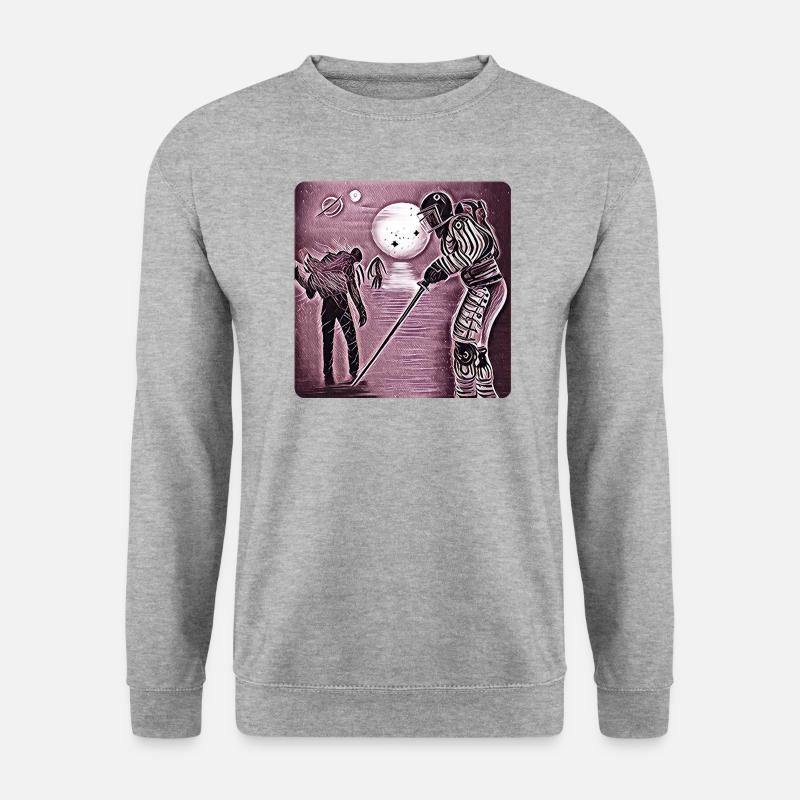 Herrenkollektion | Online-Modus - Unisex Pullover - Weißgrau meliert