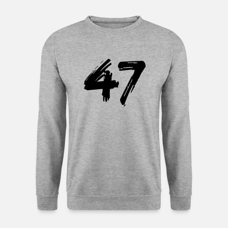 Brushed 47 - Unisex Pullover - Weißgrau meliert