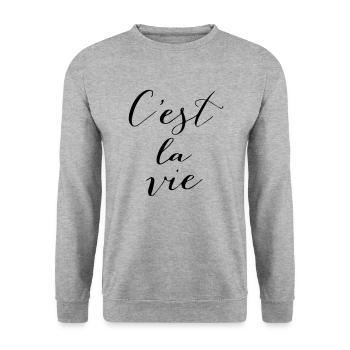 C'est la vie - Unisex Sweatshirt - salt & pepper - Front - Alina (178cm) & Michal (187cm)