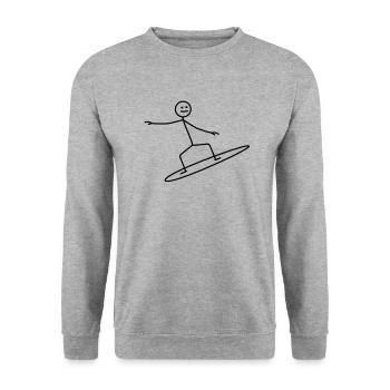 surfer - Unisex Sweatshirt - salt & pepper - Front - Alina (178cm) & Michal (187cm)