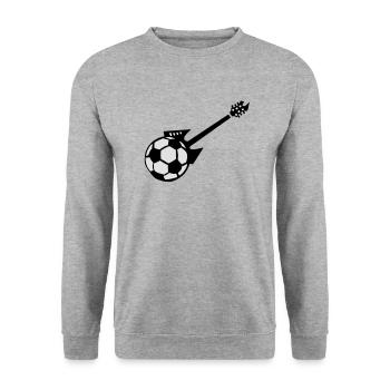 electric guitar gitarre football soccer - Unisex Sweatshirt - salt & pepper - Front - Alina (178cm) & Michal (187cm)
