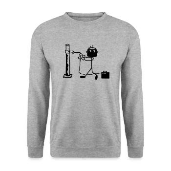 Welder - fitter - Unisex Sweatshirt - salt & pepper - Front - Alina (178cm) & Michal (187cm)