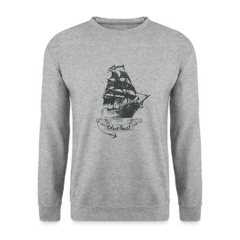 navigation à voile - Sweat-shirt Unisexe - gris chiné - Devant - Alina (178cm) & Michal (187cm)