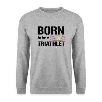 Triathlon - Unisex Sweatshirt - salt & pepper - Front - Alina (178cm) & Michal (187cm)