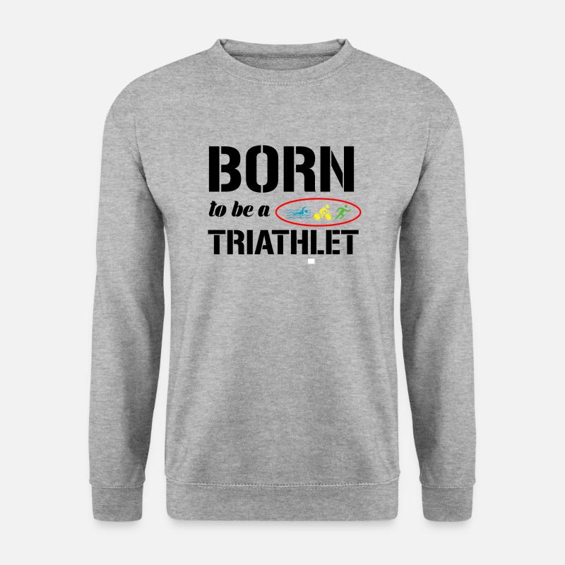 Triathlon - Unisex Pullover - Weißgrau meliert