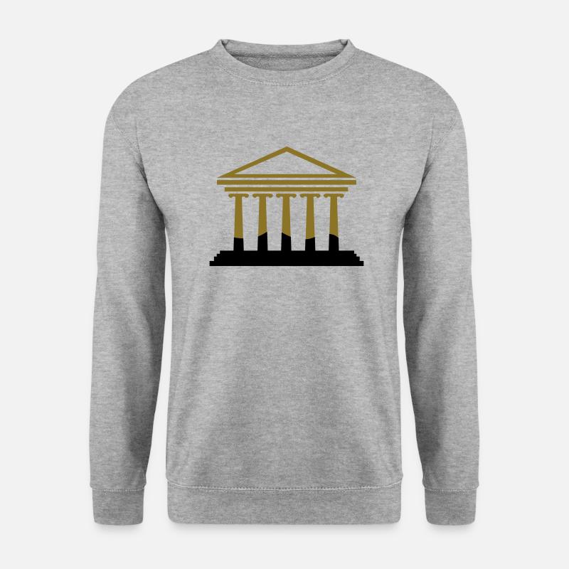 athen_gebaeude_2 - Unisex Pullover - Weißgrau meliert