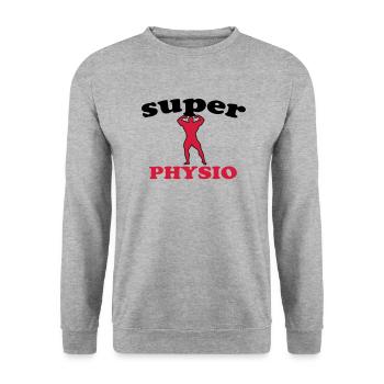 Super physio - Unisex Sweatshirt - salt & pepper - Front - Alina (178cm) & Michal (187cm)
