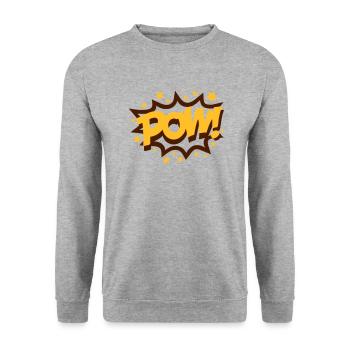 Pow (Explosion) - Unisex Sweatshirt - salt & pepper - Front - Alina (178cm) & Michal (187cm)