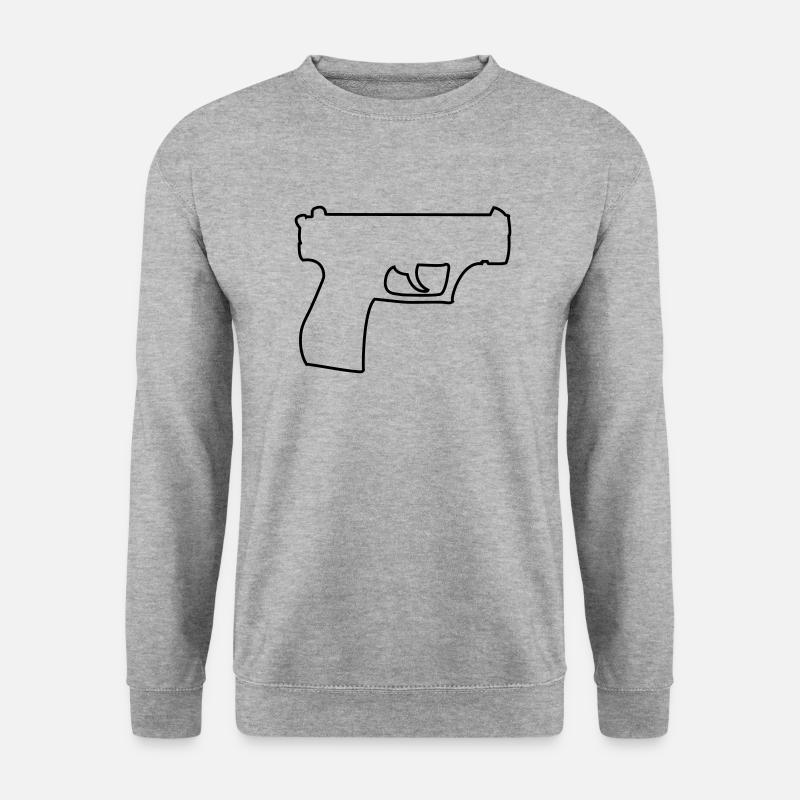 pistole - Unisex Pullover - Weißgrau meliert