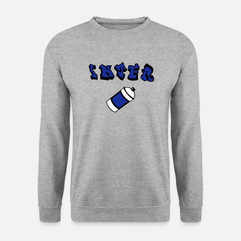 Inter Graffiti - Unisex Pullover - Weißgrau meliert