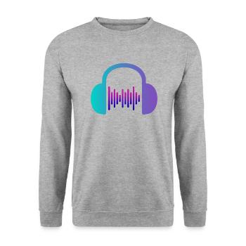 Music Vibes music party - Unisex Sweatshirt - salt & pepper - Front - Alina (178cm) & Michal (187cm)