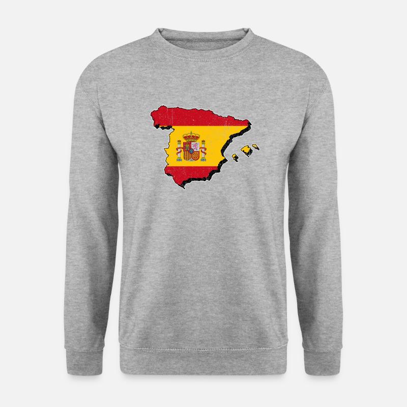 Spanien - Unisex Pullover - Weißgrau meliert