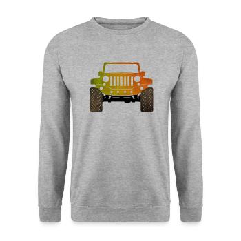 Jeep - Unisex Sweatshirt - salt & pepper - Front - Alina (178cm) & Michal (187cm)