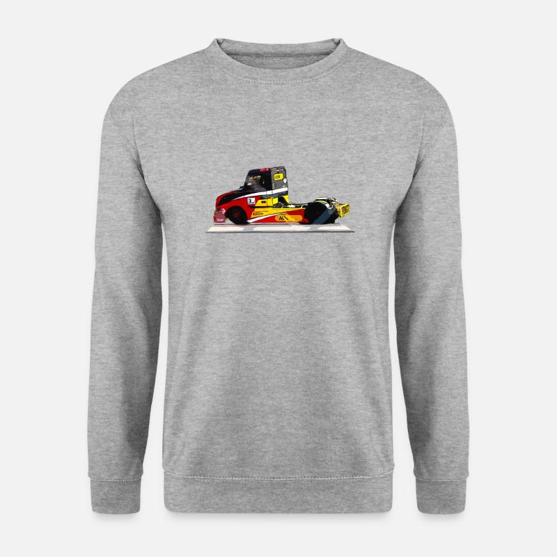 Rennwagen - Unisex Pullover - Weißgrau meliert