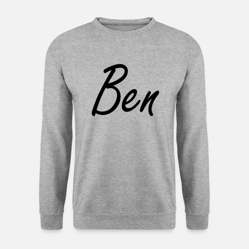Ben - Unisex Pullover - Weißgrau meliert
