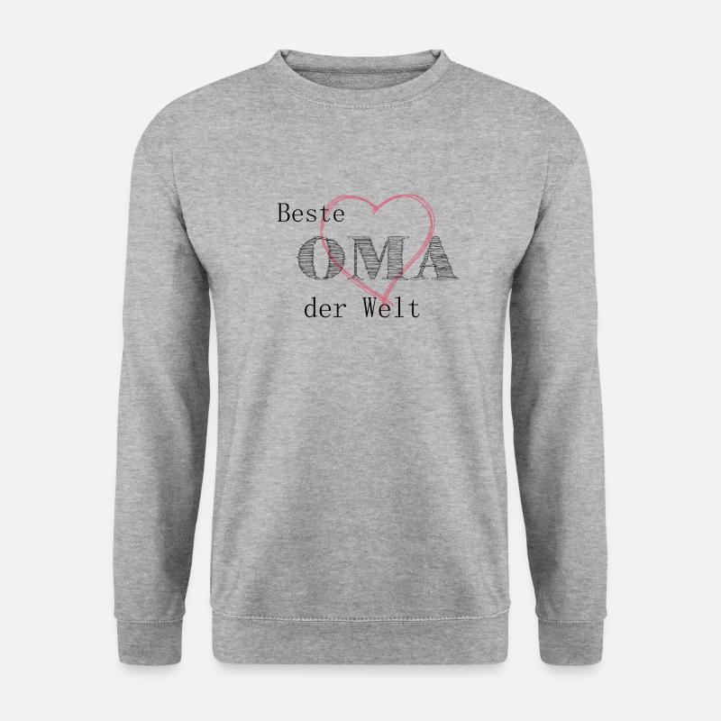 Beste Oma - Unisex Pullover - Weißgrau meliert