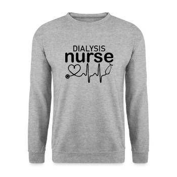 Nurse Krankenschwester Corona - Unisex Sweatshirt - salt & pepper - Front - Alina (178cm) & Michal (187cm)