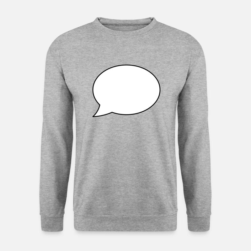 Sprechblase leer - Unisex Pullover - Weißgrau meliert