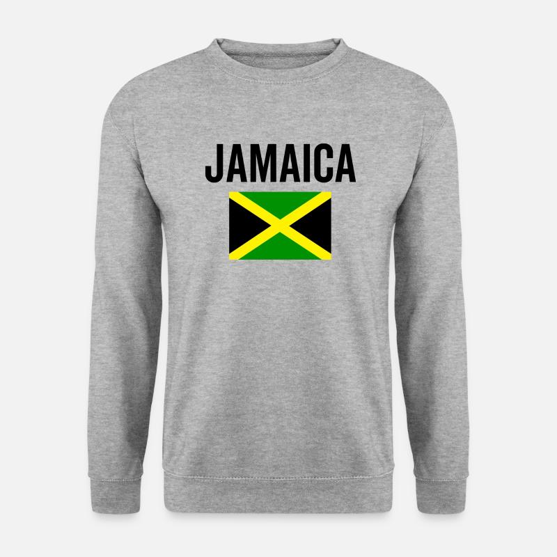 Jamaika Jamaika Flagge - Unisex Pullover - Weißgrau meliert