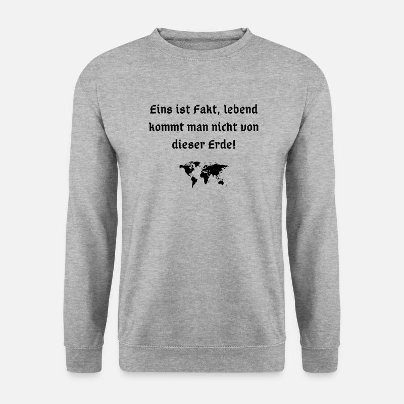 lebend von der erde - Unisex Pullover - Weißgrau meliert