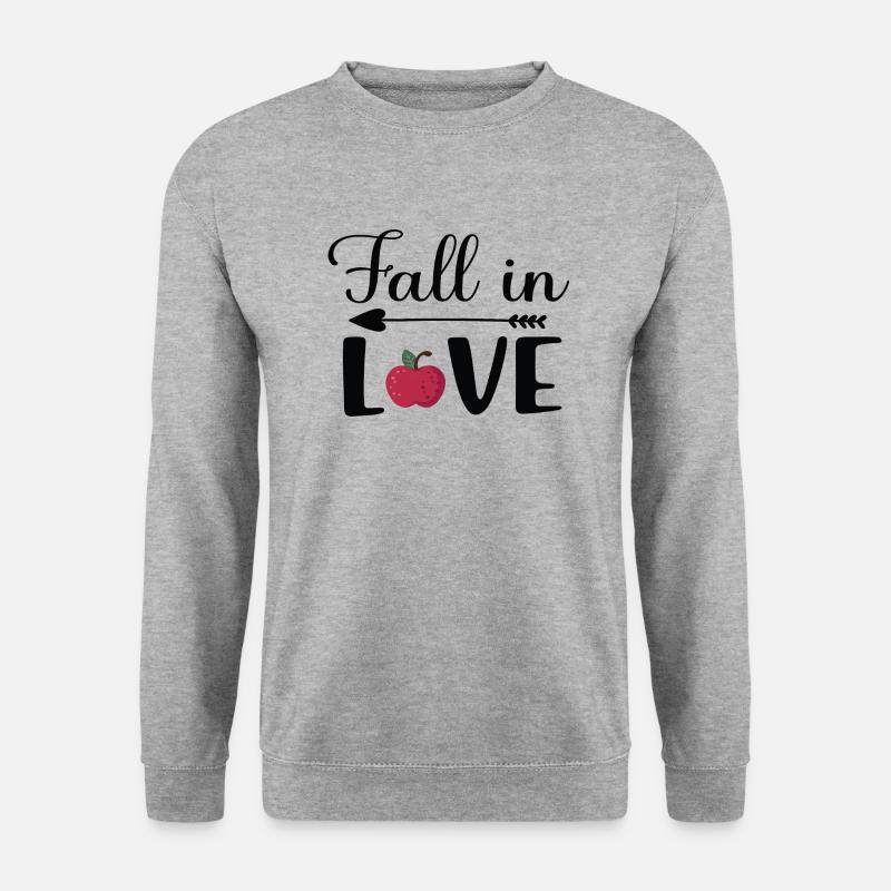 Fall in Love - Unisex Pullover - Weißgrau meliert