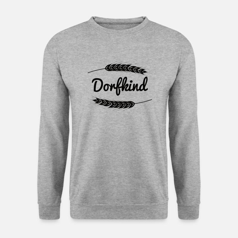 Dorfkind mit Getreide - Unisex Pullover - Weißgrau meliert