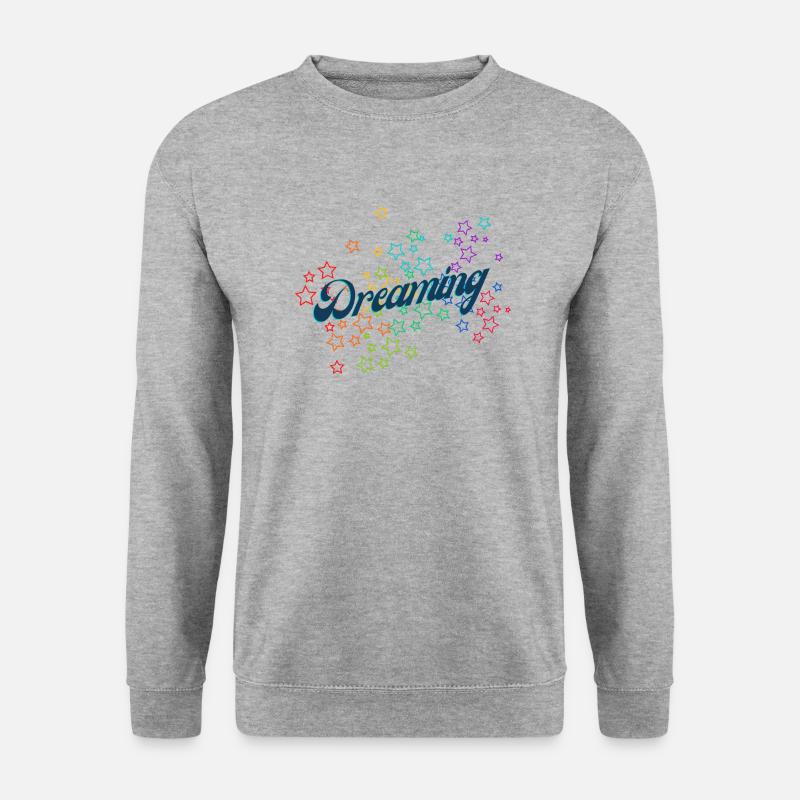 Träumend - Unisex Pullover - Weißgrau meliert