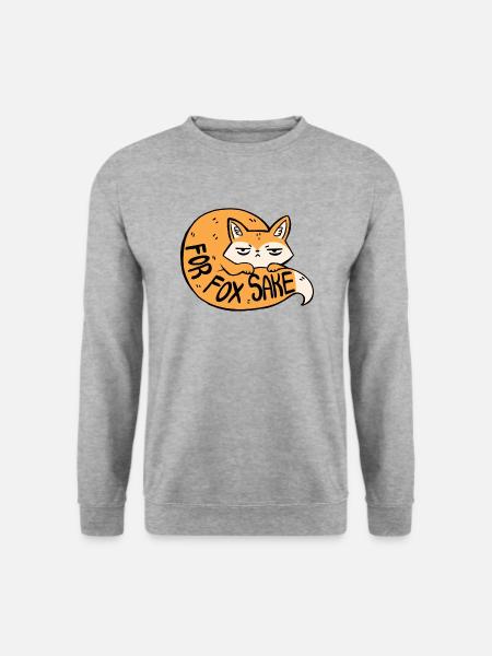 Für Fuchs Sake T-Shirt - Unisex Pullover - Weißgrau meliert