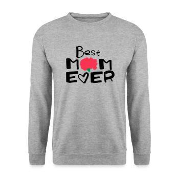 Happy Mothers Day lettering 2 - Unisex Sweatshirt - salt & pepper - Front - Alina (178cm) & Michal (187cm)