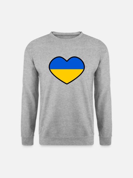 Ukraine Heart - Unisex Sweatshirt - salt & pepper
