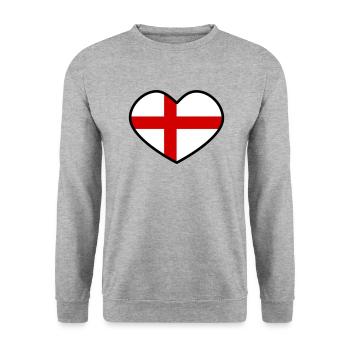 England - Unisex Sweatshirt - salt & pepper - Front - Alina (178cm) & Michal (187cm)