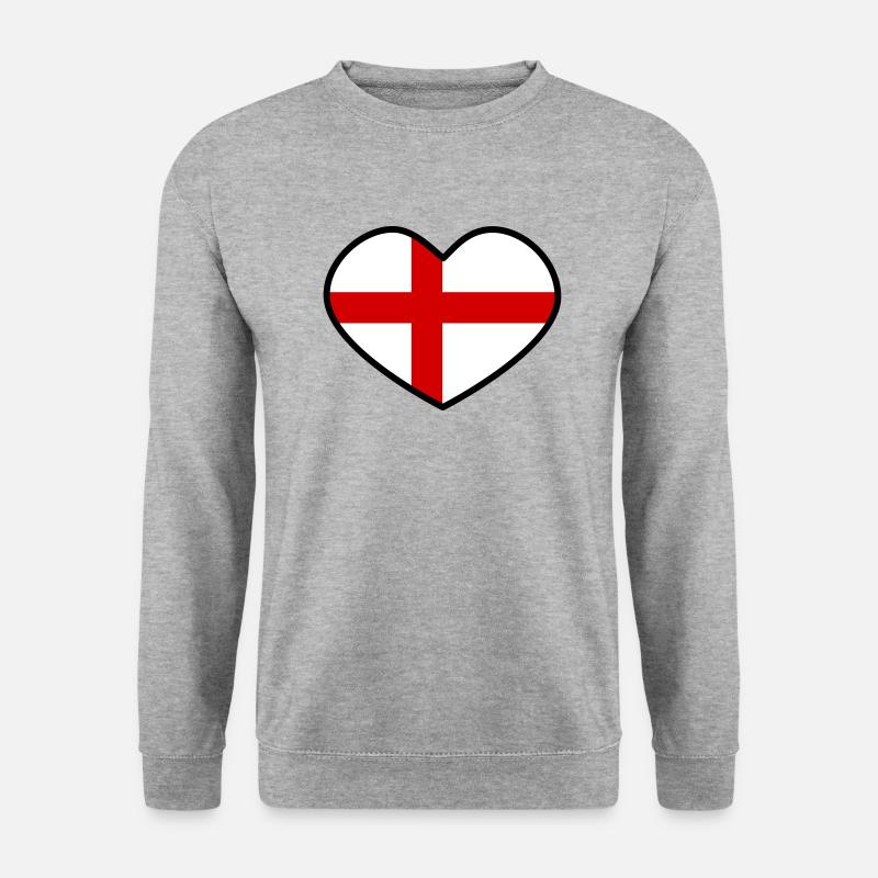 England - Unisex Pullover - Weißgrau meliert