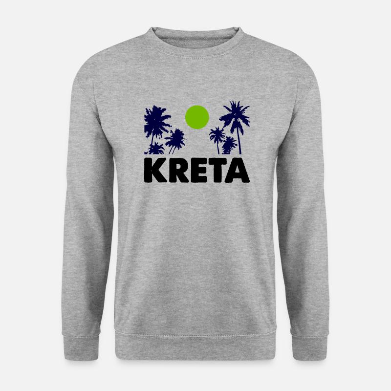kreta - Unisex Pullover - Weißgrau meliert