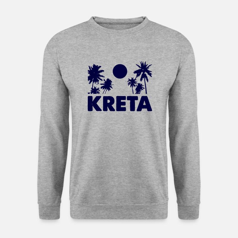 kreta - Unisex Pullover - Weißgrau meliert