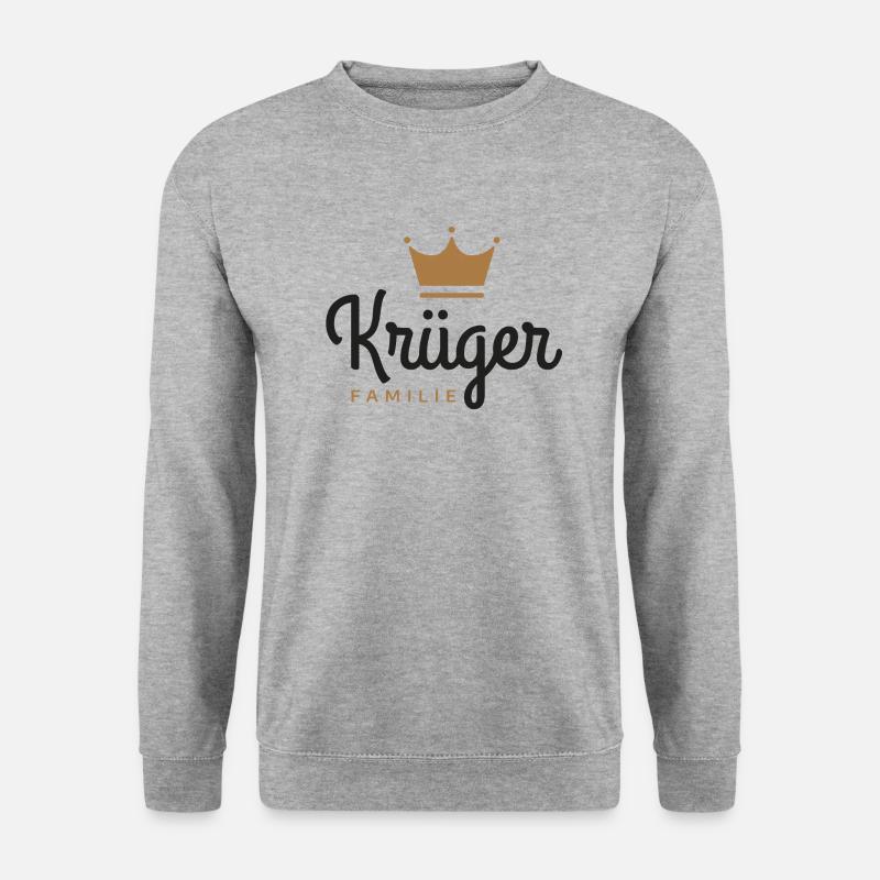 Krüger-Familie - Unisex Pullover - Weißgrau meliert
