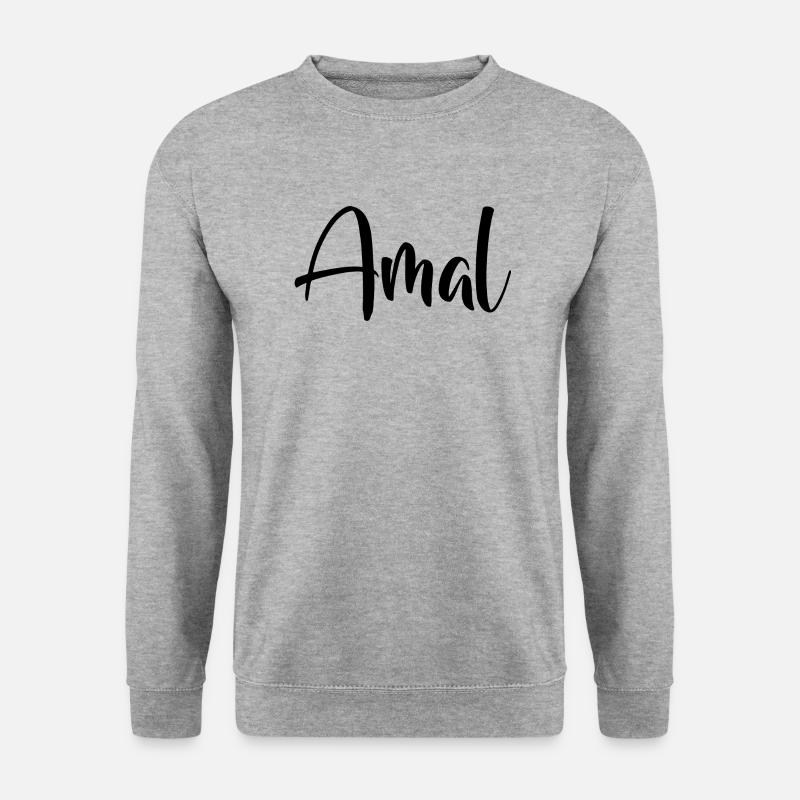 Name - Amal - Unisex Pullover - Weißgrau meliert