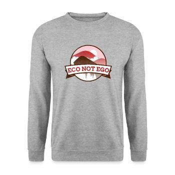 Eco not Ego - Unisex Pullover - Weißgrau meliert - Vorne - Alina (178cm) & Michal (187cm)