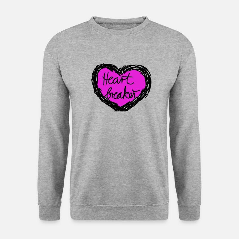 Heartbreaker1 - Unisex Pullover - Weißgrau meliert